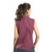 Zeme Organics Cotton Sleeveless Shirt for Women - Maroon